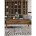 Regisan Orta Sehpa Masa Salon Sehpası Lüx Model 90X50X33 Atlantik Çam - Görsel 4