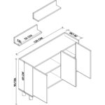 Cool Home Bono Raflı Kahve Köşesi , Çok Amaçlı Dolap , Konsol , Beyaz - Görsel 2