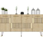 Demonte Dekor 4 Kapaklı Moda Konsol Safirmeşe-Altın - Görsel 2