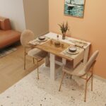 Ankara Orman Ürünleri Pratik Katlanır Mutfak Yemek Çalışma Masası - 6 Kişilik - %100 Mdf - Görsel 2