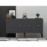 Demonte Dekor Middas Konsol Antrasit-Gümüş