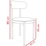 EVDEMO Trend 6 Kişilik Mutfak Masa Takımı Atlantik Çam-Krem-Kahve - Görsel 3