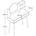 Roewood Efsane Makyaj Masası Ahşap - Görsel 5