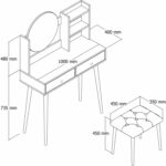 Roewood Efsane Makyaj Masası Beyaz Tabure Takım - Görsel 5