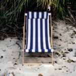 Asudehome Ev Gereçleri Ahşap Katlanır Şezlong Bahçe/balkon/teras/plaj 3 Kademe Ayarlı Balıkçı Tv Koltuğu Şezlong-Mavi - Görsel 2