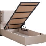 Setay Retro Tek Kişilik Baza Başlık Orthosoft Yatak Seti - Krem - Görsel 3