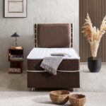 Setay Retro Tek Kişilik İkili Baza Başlık Seti - Kahve - Görsel 2