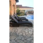 Peronline Brezza Royal Rattan Bahçe Havuz Şezlong Kahverengi 4 Adet - Görsel 4