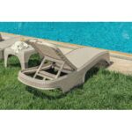 Peronline Brezza Royal Rattan Bahçe Havuz Şezlong Cappuccino 2 Adet - Görsel 3