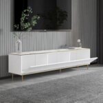 İnarch Dizayn Imaj Tv Ünitesi Orma Mermer/beyaz (Gold) - Görsel 4