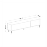 İnarch Dizayn Imaj Tv Ünitesi Orma Mermer/beyaz (Gold) - Görsel 5