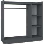 T Designo Ala Giyinme Dolabı - Çok Amaçlı Dolap - Gardırop 120 cm Açık Giyinme Dolabı - Görsel 3