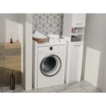 T Designo Ulya Banyo Dolabı-Çok Amaçlı-Çamaşır Makinesi Dolabı-Beyaz - Görsel 3