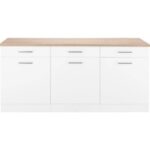 T Designo Ares Mutfak Çekmeceli Alt Modül 150 cm Beyaz Tezgah Dahil - Görsel 2