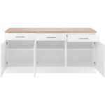 T Designo Ares Mutfak Çekmeceli Alt Modül 150 cm Beyaz Tezgah Dahil - Görsel 3