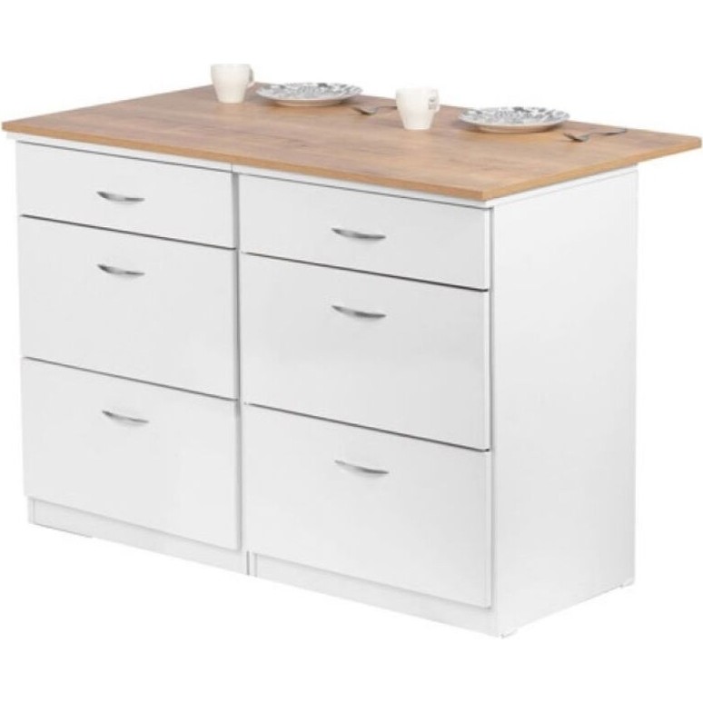 110000637052762.jpg T Designo Şans Mutfak Adası 6 Çekmeceli Alt Modül 100 cm Tezgah Dahil - Görsel 1