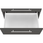 T Designo Aysel Mutfak Çekmeceli Alt Modül 80 cm Antrasit - Tezgah Dahil - Görsel 3