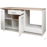 T Designo Mera Mutfak Çekmeceli Alt Modül 160 cm Beyaz Tezgah Dahil - Görsel 3