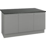 T Designo Stella Mutfak Adası Alt Modül 180 cm Beyaz Tezgah Dahil - Görsel 2