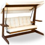 Aida Swings Viva  2200 Krem Üç Kişilik Ahşap Dış Mekan, Bahçe, Balkon ve Teras Salıncağı