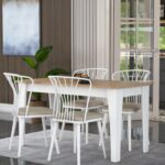 Rani JC114 Mutfak Masa Sandalye Takımı Sepet Ceviz - Beyaz - Görsel 5