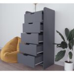 Lodos 5 Çekmeceli Antrasit Şifonyer - Görsel 4