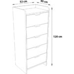 Lodos 5 Çekmeceli Antrasit Şifonyer - Görsel 5