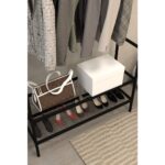 Aju Gardırop Açık Elbise Askılığı Ayakkabılık Metal Butik Askılık 2raflı Çok Amaçlı Modern Elbise Dolabı - Görsel 3