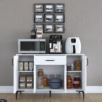 Rani JE136 Çok Amaçlı Dolap 4 Kapaklı 1 Çekmeceli Kiler Mutfak Dolabı Beyaz - Görsel 5