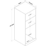 Rani KD109 Çamaşır Makinesi Dolabı 4 Kapaklı 2 Raflı Banyo Dolabı Beyaz - Görsel 2