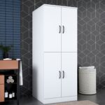 Rani KD109 Çamaşır Makinesi Dolabı 4 Kapaklı 2 Raflı Banyo Dolabı Beyaz - Görsel 4