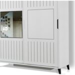 Pasific Home Huga Sürgülü 2 Kapaklı Aynalı Gardırop, Beyaz, 130cm - Görsel 2