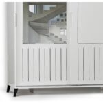 Pasific Home Huga Sürgülü 2 Kapaklı Aynalı Gardırop, Beyaz, 180 cm - Görsel 2