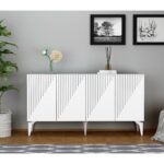 Cantek Dizayn Draw Tv Sehpası Konsol ve Orta Sehpa 3'lü Salon Takımı Beyaz- Royalmermer - Görsel 3