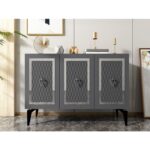 Demonte Dekor Karel Tv Sehpası  ve Konsol 2'li Salon Takımı Antrasit-Gümüş - Görsel 3