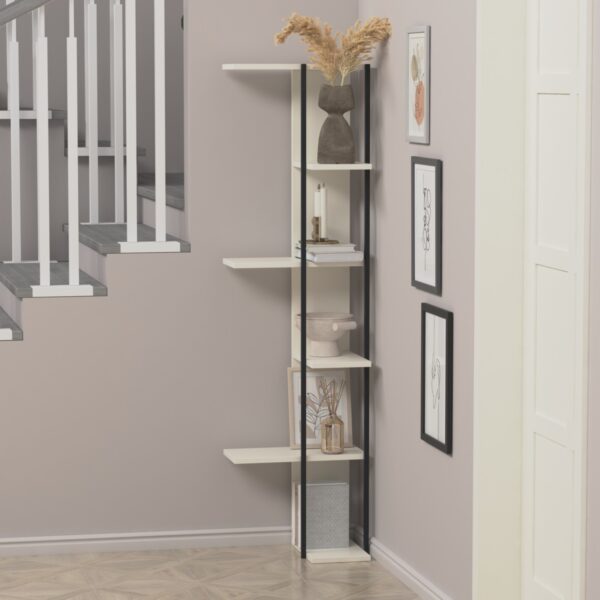 Lagomood Feza Köşe Kitaplık Beyaz