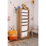 Pratico Zola 7 Sepetli Dolap Renkli Oyuncak Dolabı