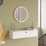 L'occi Concept Cosmia Aynalı 80 cm Kapaklı Duvara Monte Dresuar Beyaz Cs2-W - Görsel 3