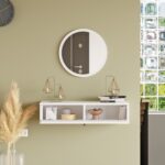 L'occi Concept Cosmia Aynalı 80 cm Kapaklı Duvara Monte Dresuar Beyaz Cs2-W - Görsel 4