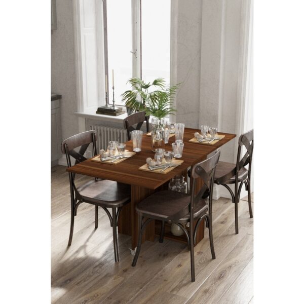 Dekorfim Berlin Pratik Katlanır Masa Mutfak Masası Yemek Masası