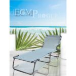 Ecm Proger -Sırt ayarlı katlanabilir kademeli şezlong - Gri