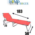 Ecm Proger Katlanır Kademeli Şezlong 2 'li Paket Kırmızı - Görsel 2