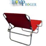 Ecm Proger Katlanır Kademeli Şezlong 2 'li Paket Kırmızı - Görsel 4