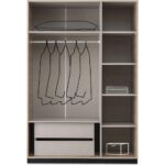 Erezoğulları Mobilya Vega 3 Kapaklı Modern Aynalı Elbise Dolabı Gardrop 135X50X200CM - Görsel 2