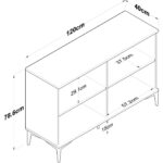 Rani JE162 Kahve Köşesi Çok Amaçlı Dolap 4 Kapaklı Kiler Mutfak Dolabı Beyaz - Sepet Ceviz - Görsel 2
