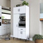 Rani JE165 Çok Amaçlı Dolap 5 Kapaklı 1 Çekmeceli Kiler Mutfak Dolabı Beyaz - Görsel 4