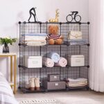 Decorelax 9 Bölmeli Tel Küp Çok Amaçlı Organizer Raf Siyah 33CM Mutfak, Oyuncak, Kiler, Depolama Rafı - Görsel 4