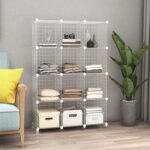 12 Bölmeli Tel Küp Çok Amaçlı Organizer Raf Beyaz 33CM Mutfak, Oyuncak, Kiler, Depolama Rafı - Görsel 3