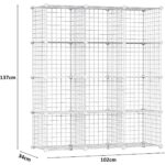 12 Bölmeli Tel Küp Çok Amaçlı Organizer Raf Beyaz 33CM Mutfak, Oyuncak, Kiler, Depolama Rafı - Görsel 5