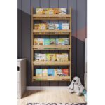 Zeo Wood Design Montessori 5 Raflı Mdf Çocuk Kitaplığı 154*80 cm Safir Meşe - Görsel 2